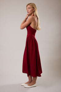 Bordeaux Halter Dress