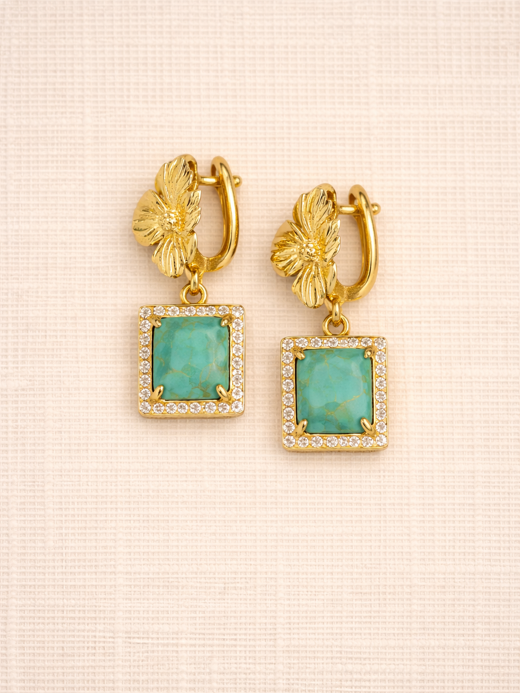 Turquoise Filigree Earrings