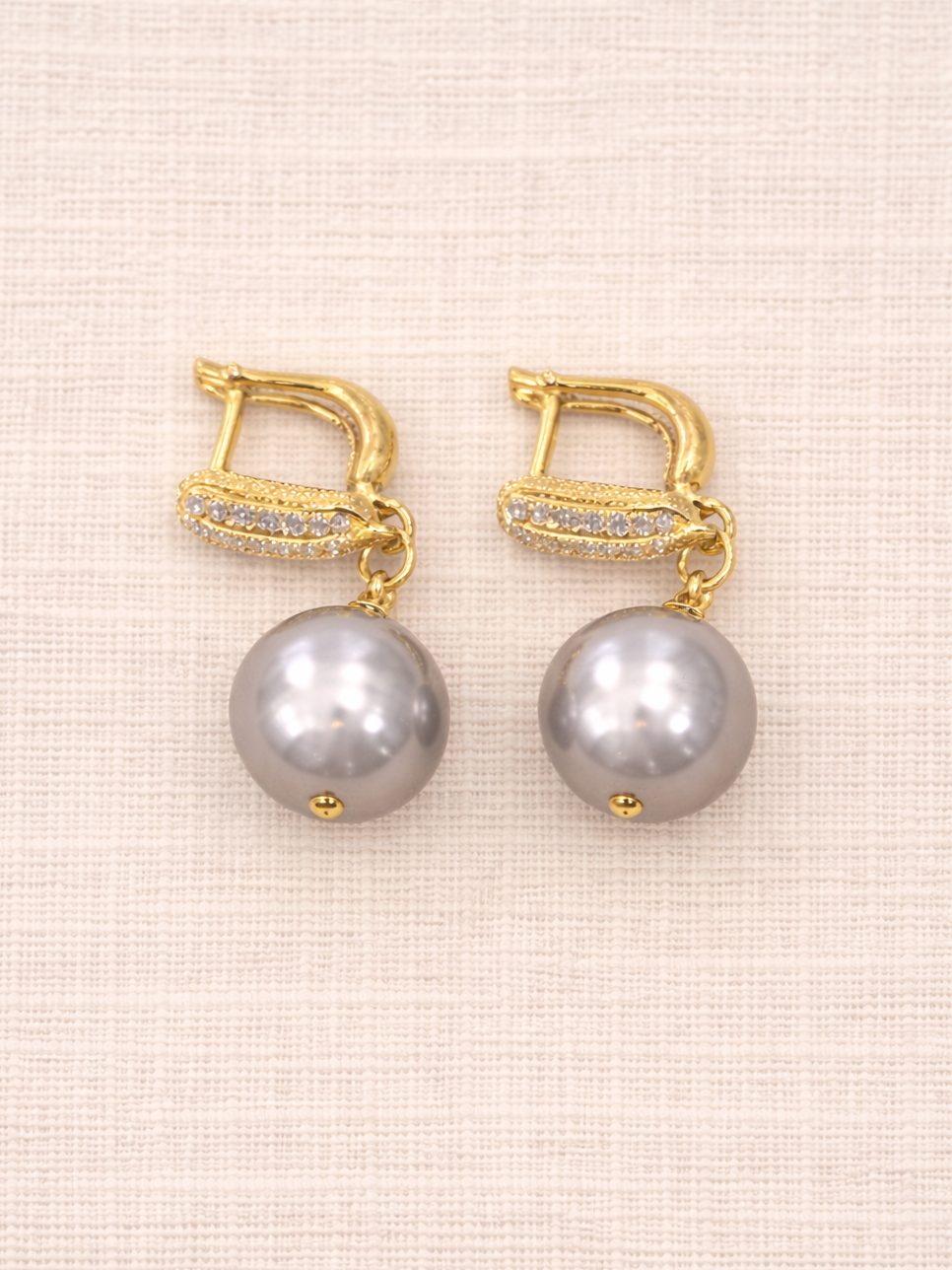 Baroque Natural Grey Pearl Earrings