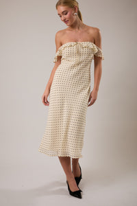 Flutter Strap Polka Dot Dress