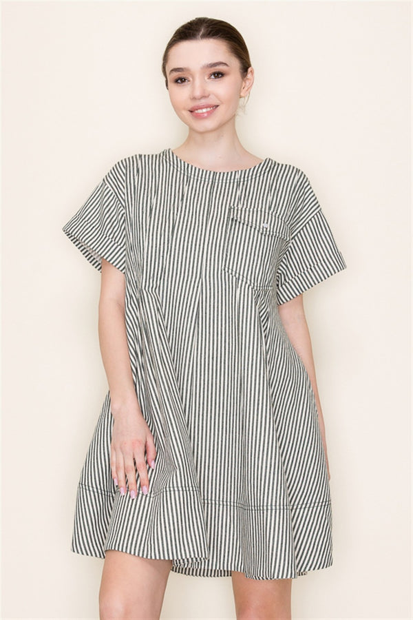 Cotton Striped Dress