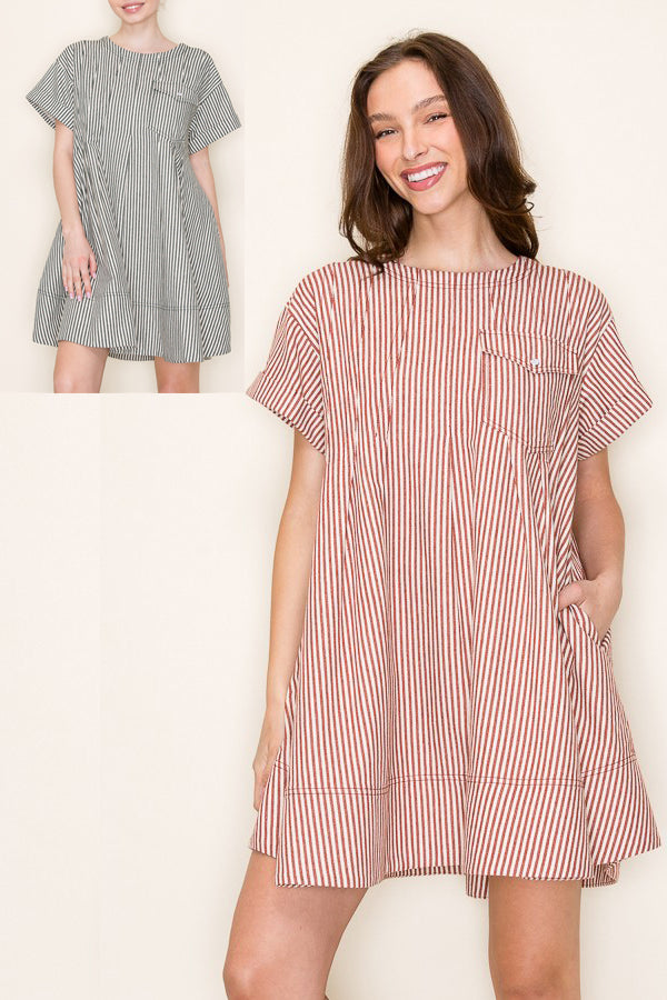Cotton Striped Dress