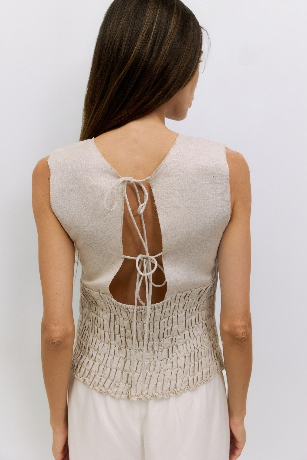 Maven Linen Smocked Top