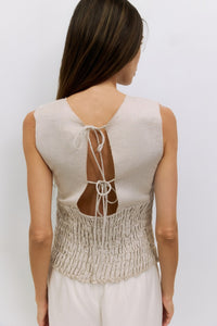 Maven Linen Smocked Top