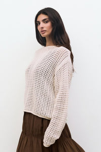 Jackie Open Knit Cotton Sweater