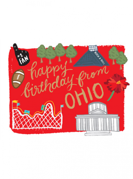 Birthday from Ohio Card
