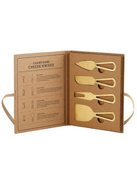 Champagne Set of 4 Cheese Knives