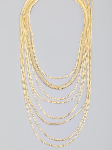 Snake Chain Necklace - 8 Layer