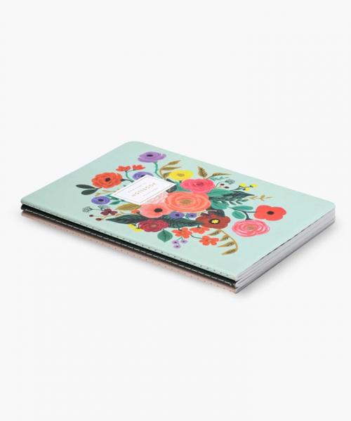 Garden Party Stitched Notebooks S/3
