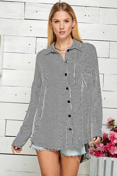 Morris Striped Button-Up