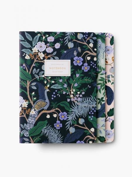 Peacock Stitched Notebooks S/3