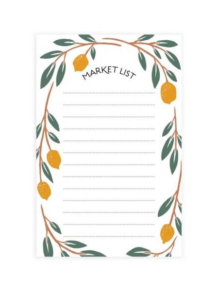 Lemons Market List Notepad