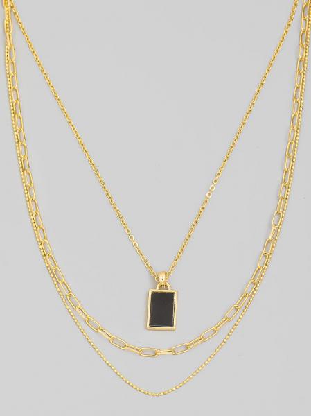 Onyx Charm Necklace