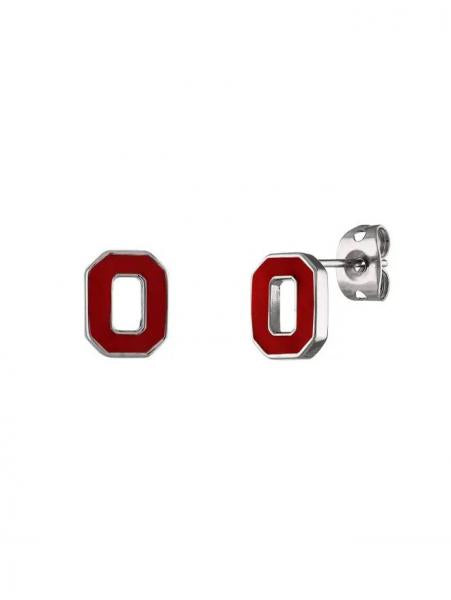 Ohio State Block "O" Stud Earrings