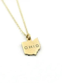 Ohio State Stamped Necklace