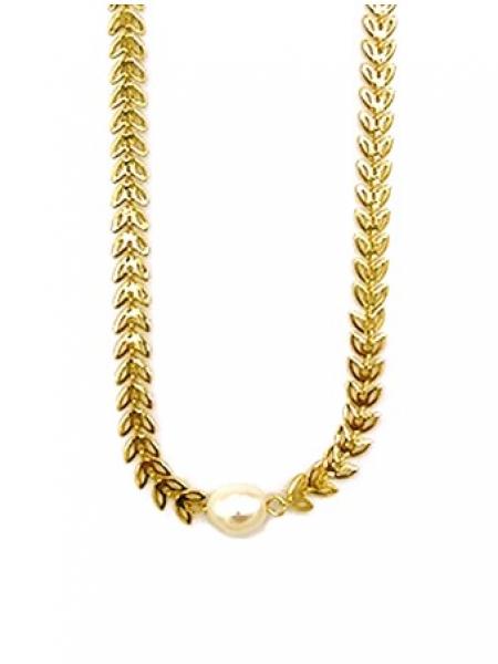 Arrow Chain Pearl Necklace
