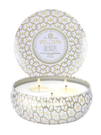 Suede Blanc 3 Wick Tin Candle
