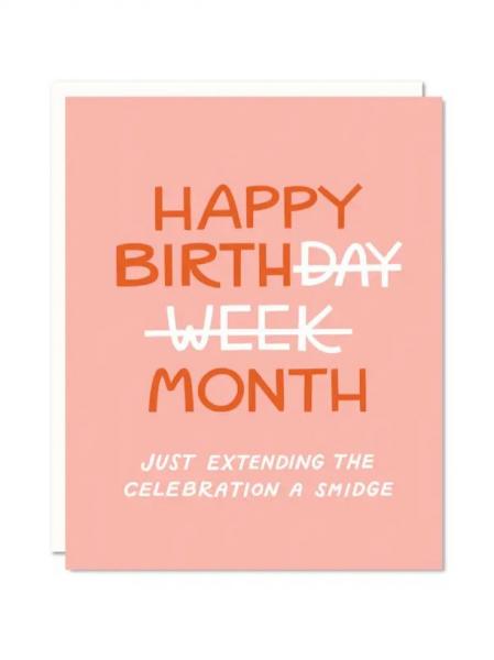 Birthday Week Month Card