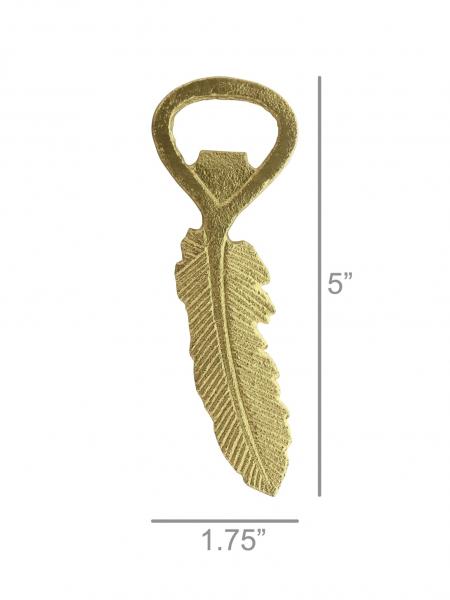 Gold Feather Bottle Opener