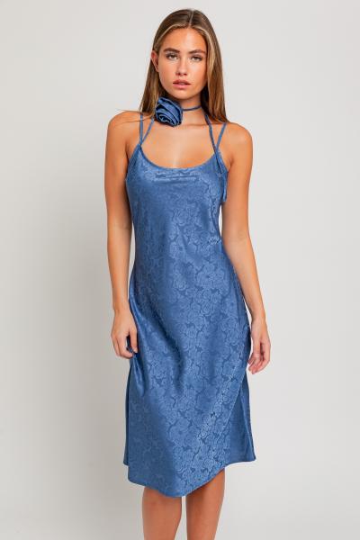 Rosette Slip + Choker Dress